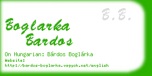 boglarka bardos business card