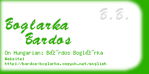 boglarka bardos business card